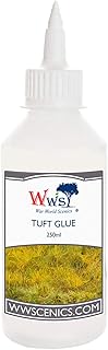 War World Scenics Static Grass Tuft Glue 250ml – Adhesive Basing Layering Static Grass Tufts Terrain Wargaming Diorama Scenery Modelling Model Railway