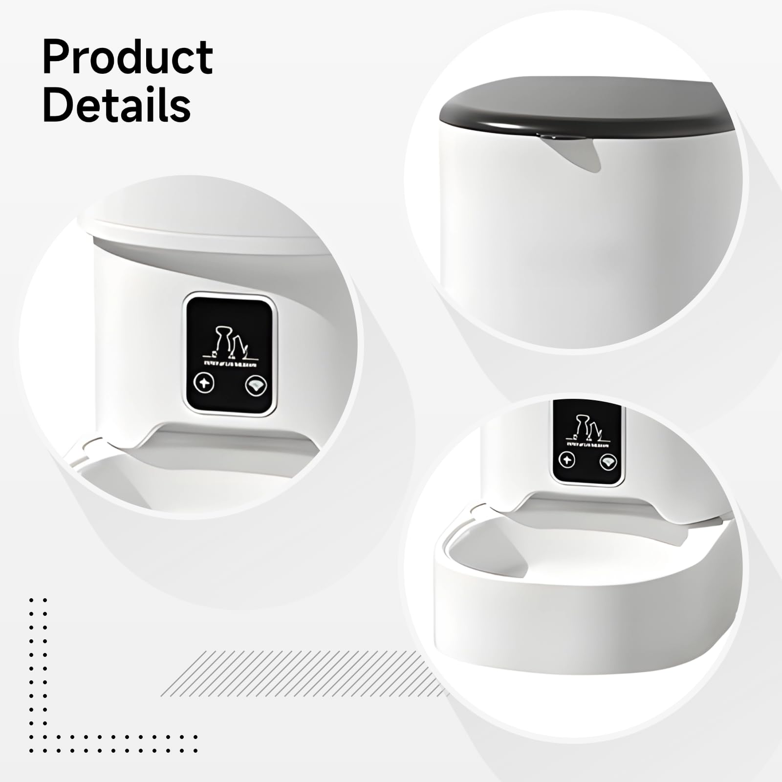 Comedero automático para gatos, dispensador de alimentos para mascotas, 4 litros, botón de presión, sincronización y comidas cuantitativas, funciona con pilas, fácil de limpiar para gatos, perros