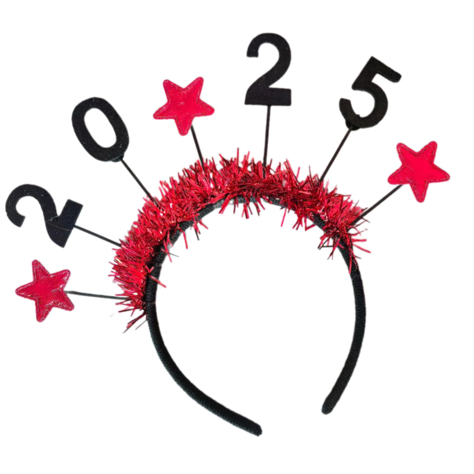 Fascia Per Capelli Con Strass Capodanno 2025 | Cerchietto Glitter Oro Con Scritta Happy New Year | Per Feste, Veglioni, Regali - 2