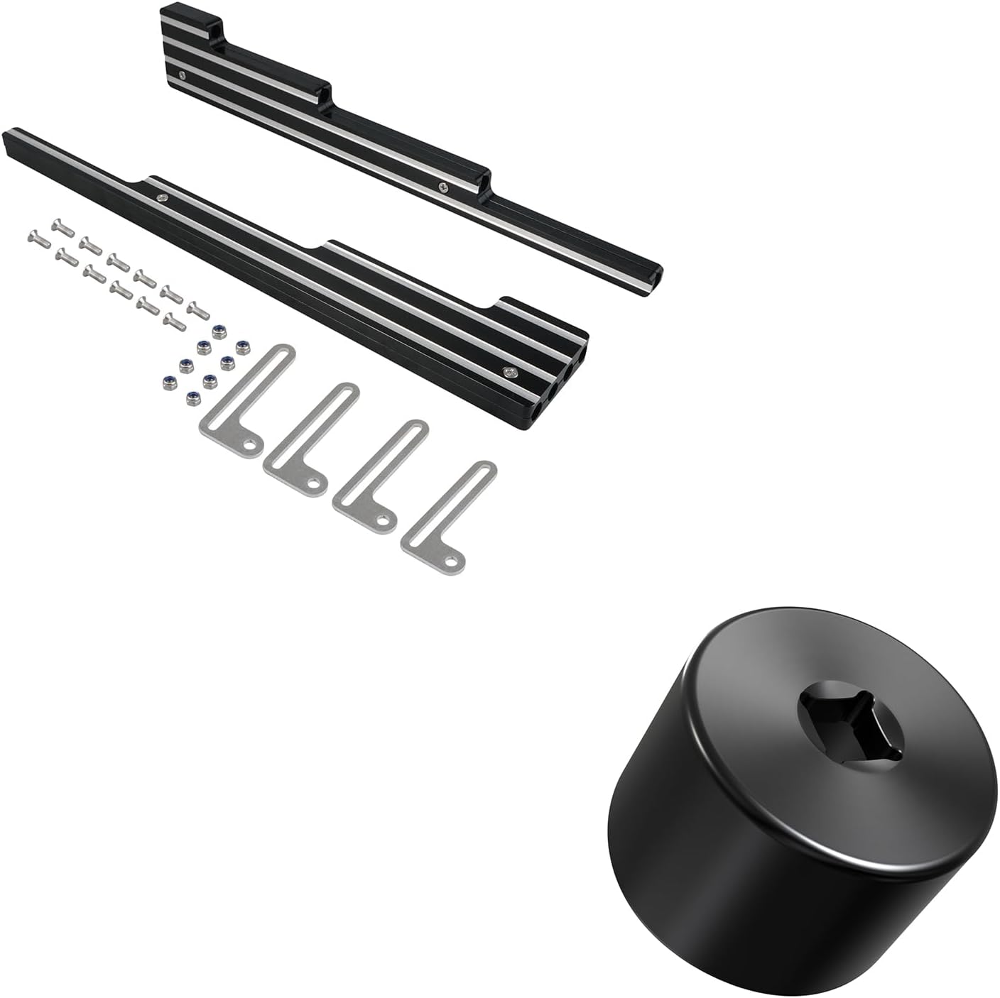 Bevinsee Spark Plug Wire Looms Holders & Crankshaft Turning Socket Crank Key Tool Compatible with Chevrolet