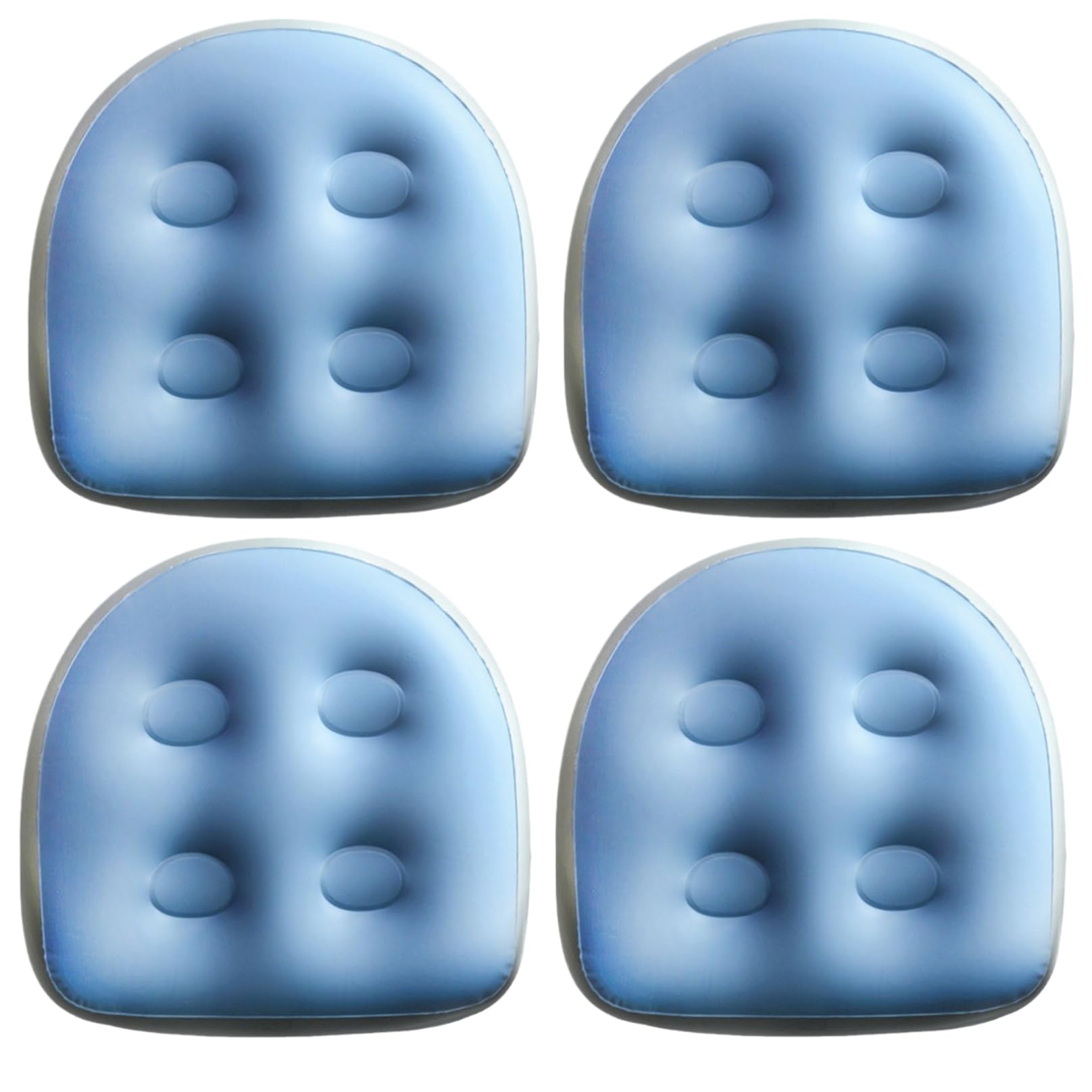 Hbbgdiy 4PCS Inflatable Booster Seat 18.5x14.6x5.9 Inch PVC Hot Tub Booster Cushion for Spa, Pool, Home, Non-Slip Inflatable Spa Seat Pad for Adults and Kids