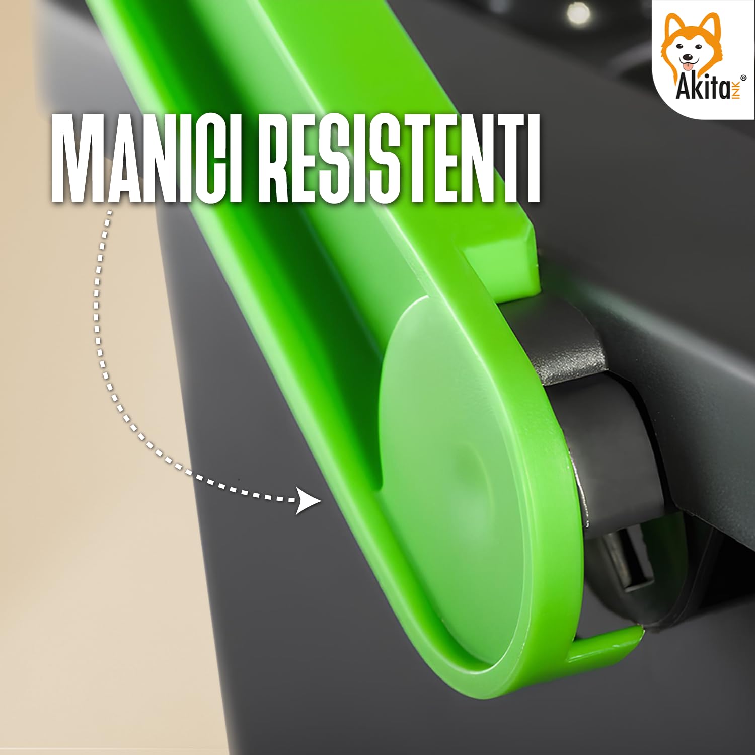 AKITAInk - Set 3 Pattumiere da 35 Litri Differenziate AKIPATPOP3 Cestini e Bidoni Componibili per Interni ed Esterni con Manici Resistenti, Impilabili e Design Ecologic Made in Italy