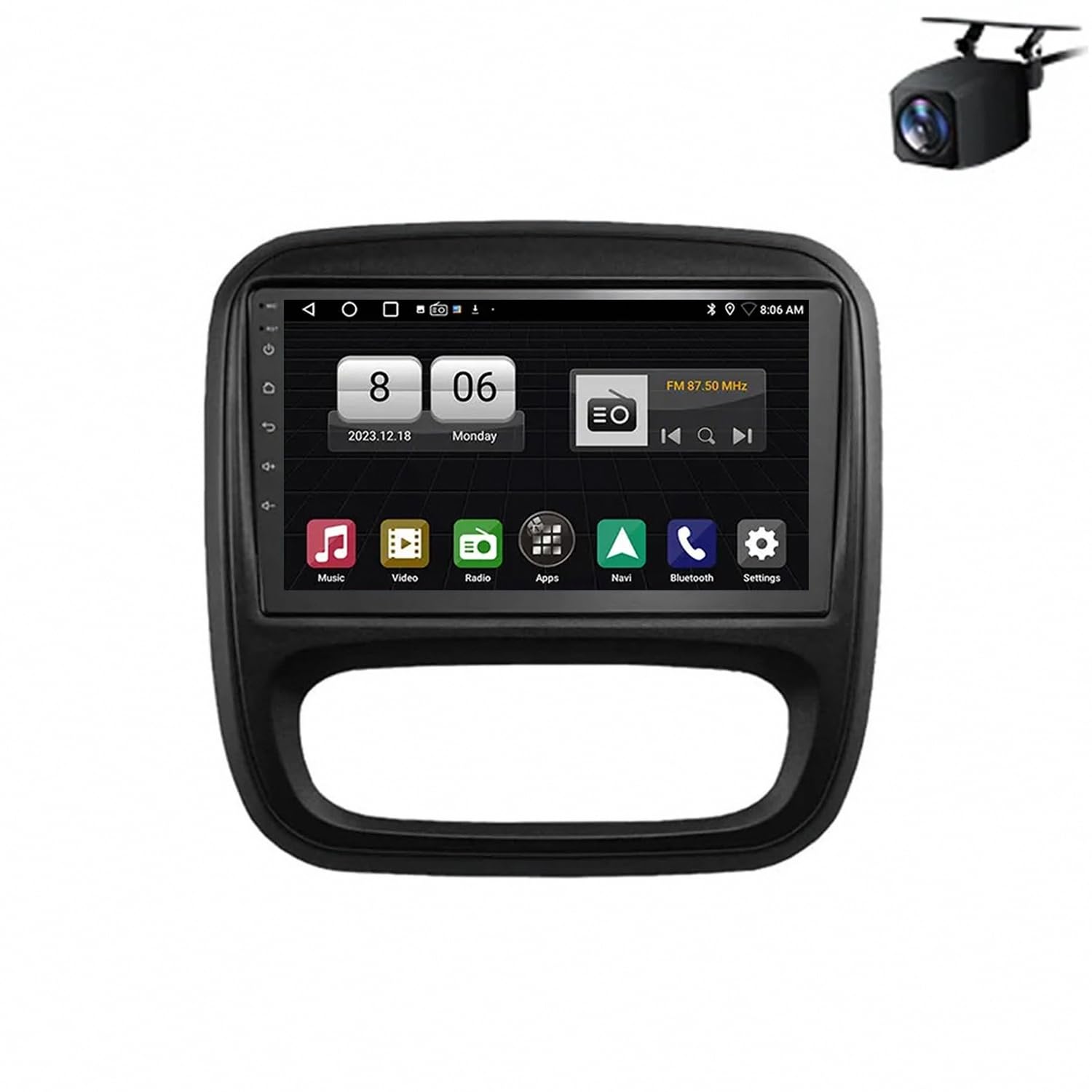 Autoradio touchscreen display con Bluetooth para Renault Trafic 3 y Opel Vivaro B 2 DIN 8