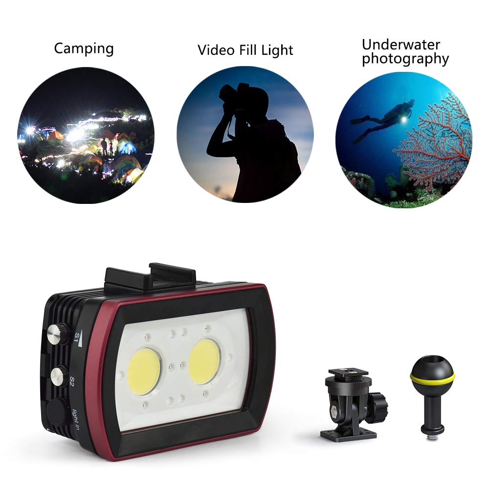Sea Frogs Ipx8 Impermeable CAM LED Foto Video Reflector 40 Metros Submarinismo iluminación 3500 LM