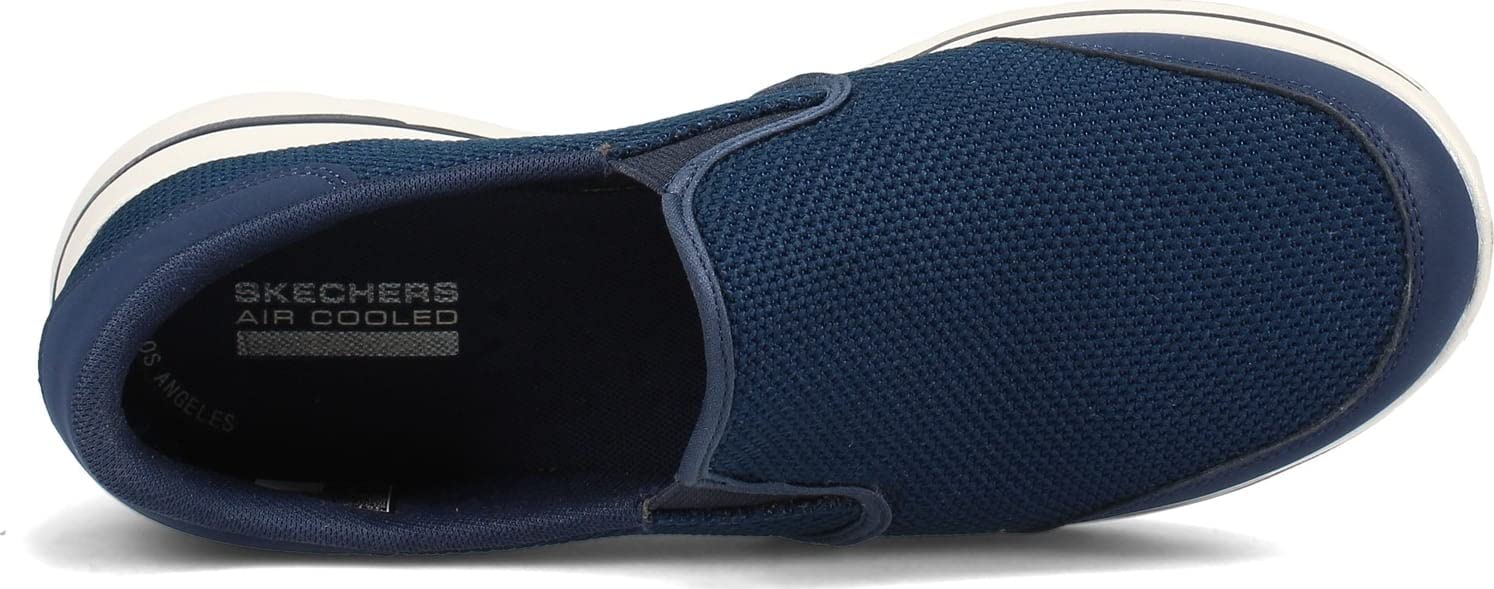 Skechers Homme Gowalk 5-Elastic Stretch Athletic Slip-on Casual Loafer Walking Shoe Basket, Bleu Marine 2, 44 EU X-Large