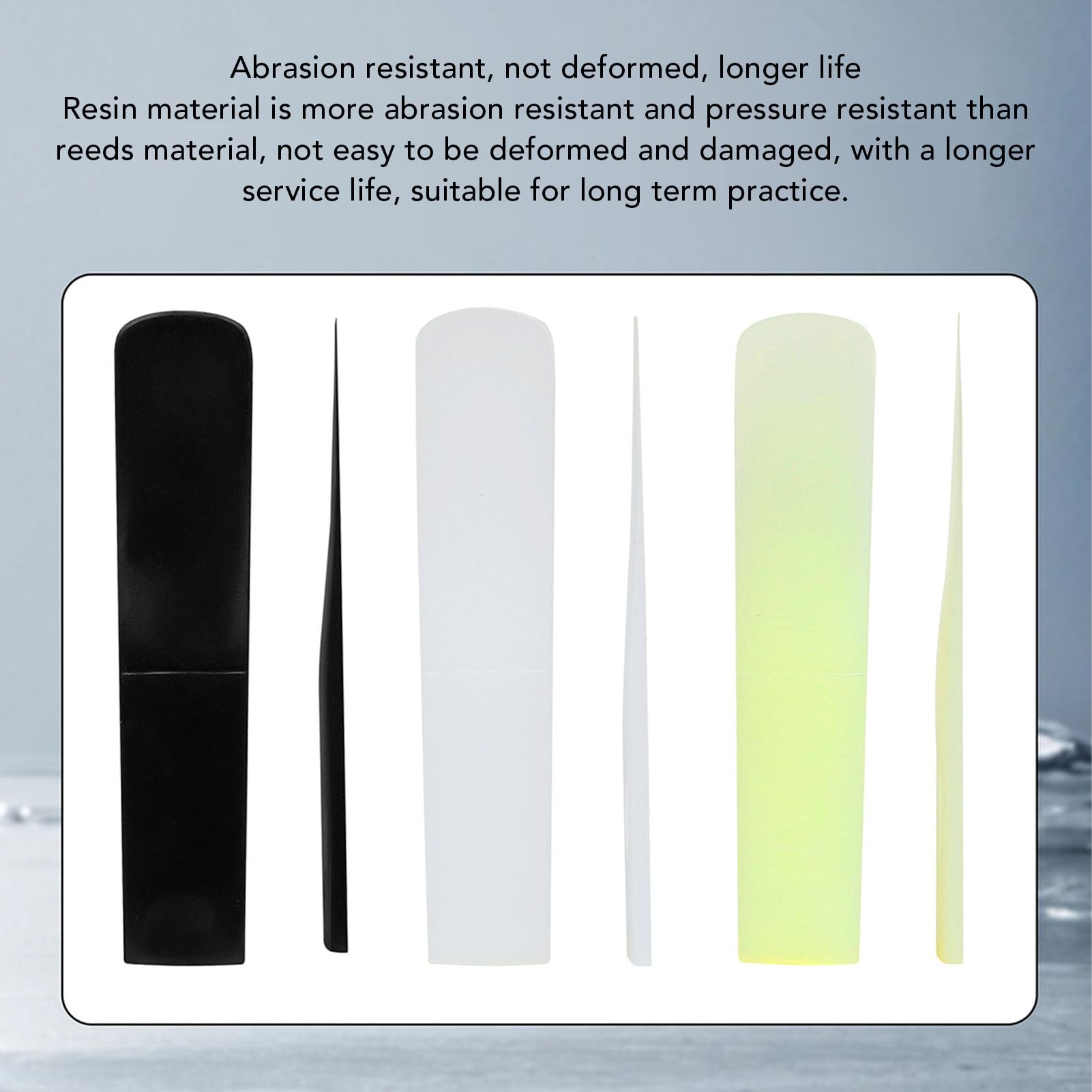 5 Pièces Anches de Clarinette, Anches en Résine pour Clarinette Sib Force Traditionnelle 2,5 Anches Pointe D'anches Plus Minces pour la Pratique et la Performance (BLACK)