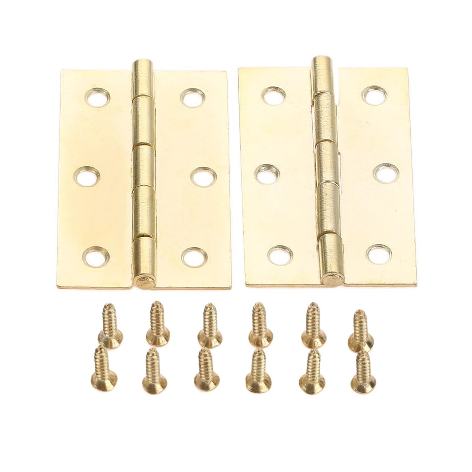 2Pcs Cabinet Door Hinge 6 Holes with Screw(D 63x40mm)