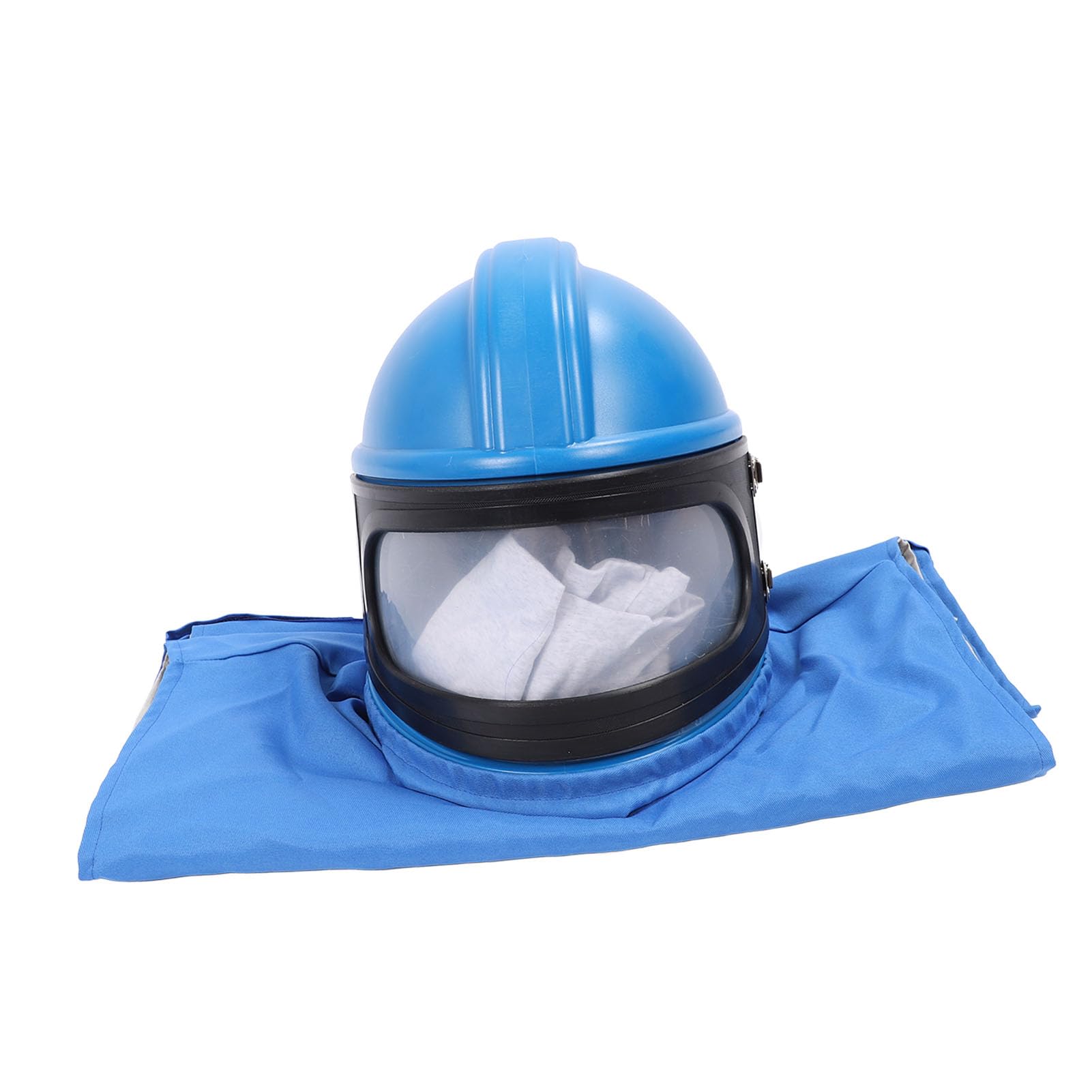 Casco de Seguridad para Chorro de con Suministro de Aire, Casco para Chorro de con Suministro de Aire, Resistente Al Aplastamiento y la Abrasión, Visión Amplia, Traje Ligero, sin