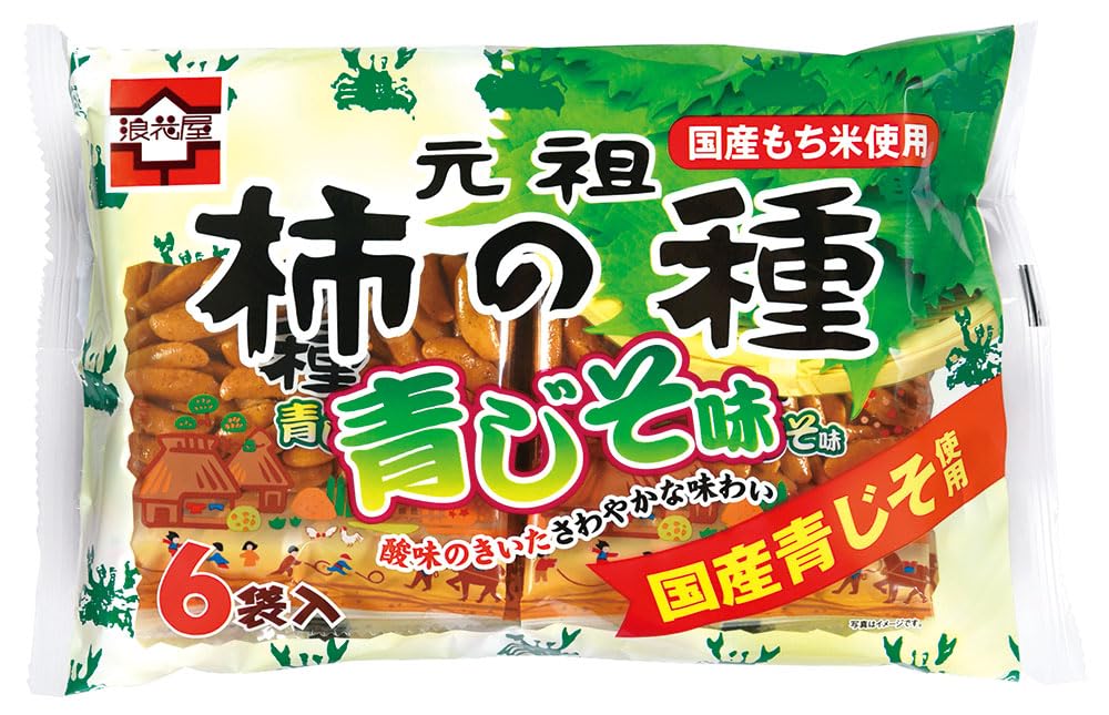 Amazon.co.jp: 浪花屋 元祖 柿の種 6袋パック × 4種 かきのたね 大辛口