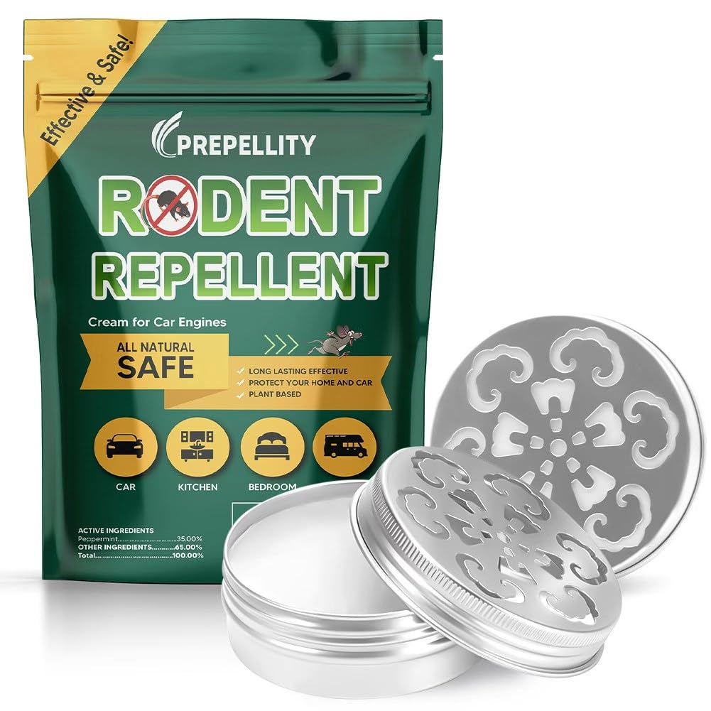 KQPNMJ Peppermint Rodent Repellent for Car, Car Mouse Repellent, Rat Repellent for Car Engine, Keeps Rodents Out of Cars, Better Than Ultrasonic – 2 Pack