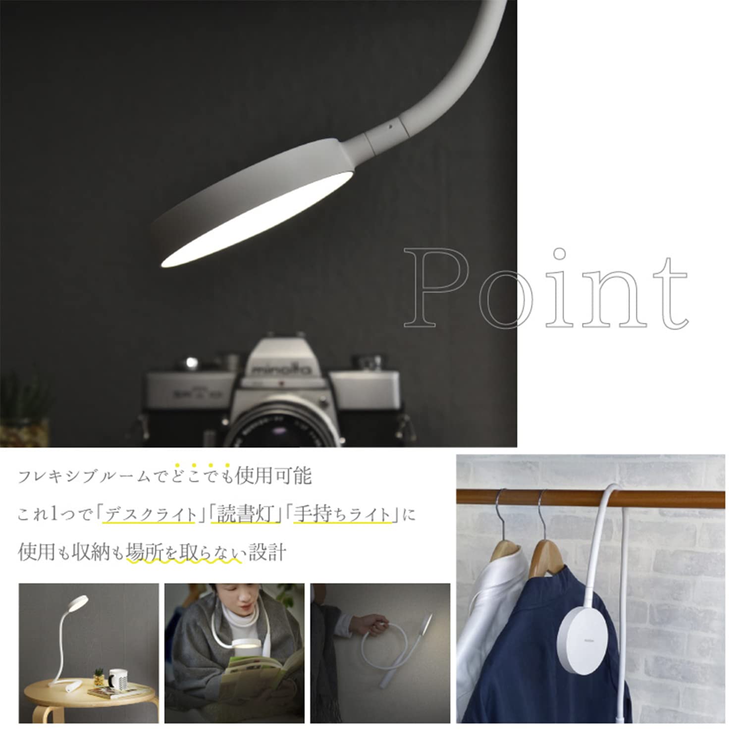 Amazon.co.jp : wasser 73 LED デスクライト 充電式 コードレス 無段階