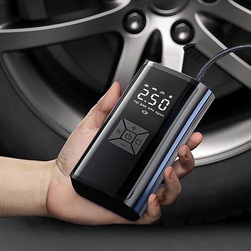 Miniatura 3 de Compresor de aire portátil para neumáticos de automóvil, bomba de aire rápida, inflador de neumáticos, pantalla digital de presión precisa con carga