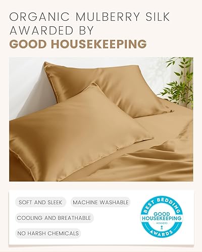 Miniatura 65 de THXSILK Funda de almohada de seda de morera 100% natural para cabello y piel, tamaño estándar de 20 x 26 pulgadas, funda de almohada de seda suave