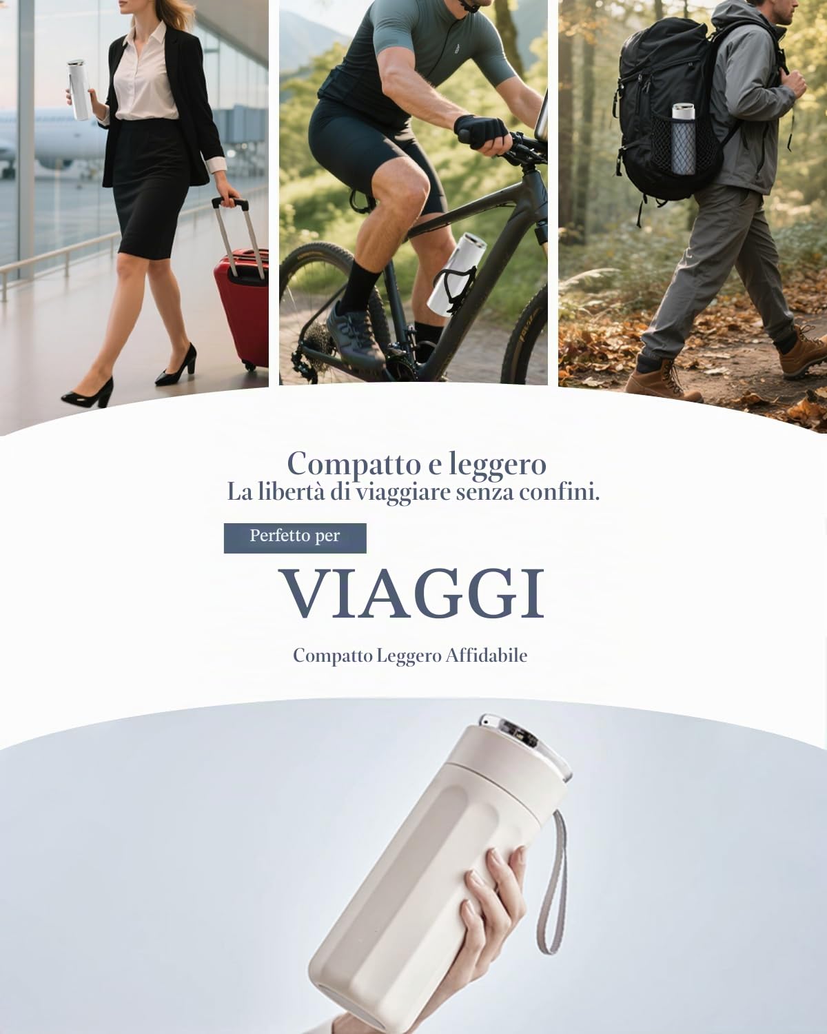 Borsa termica per insulina con anello di congelamento in metallo e indicatore di temperatura - Borsa termica medicinali TSA da viaggio per diabetici, adatta per penne e refrigeranti (Bianco)