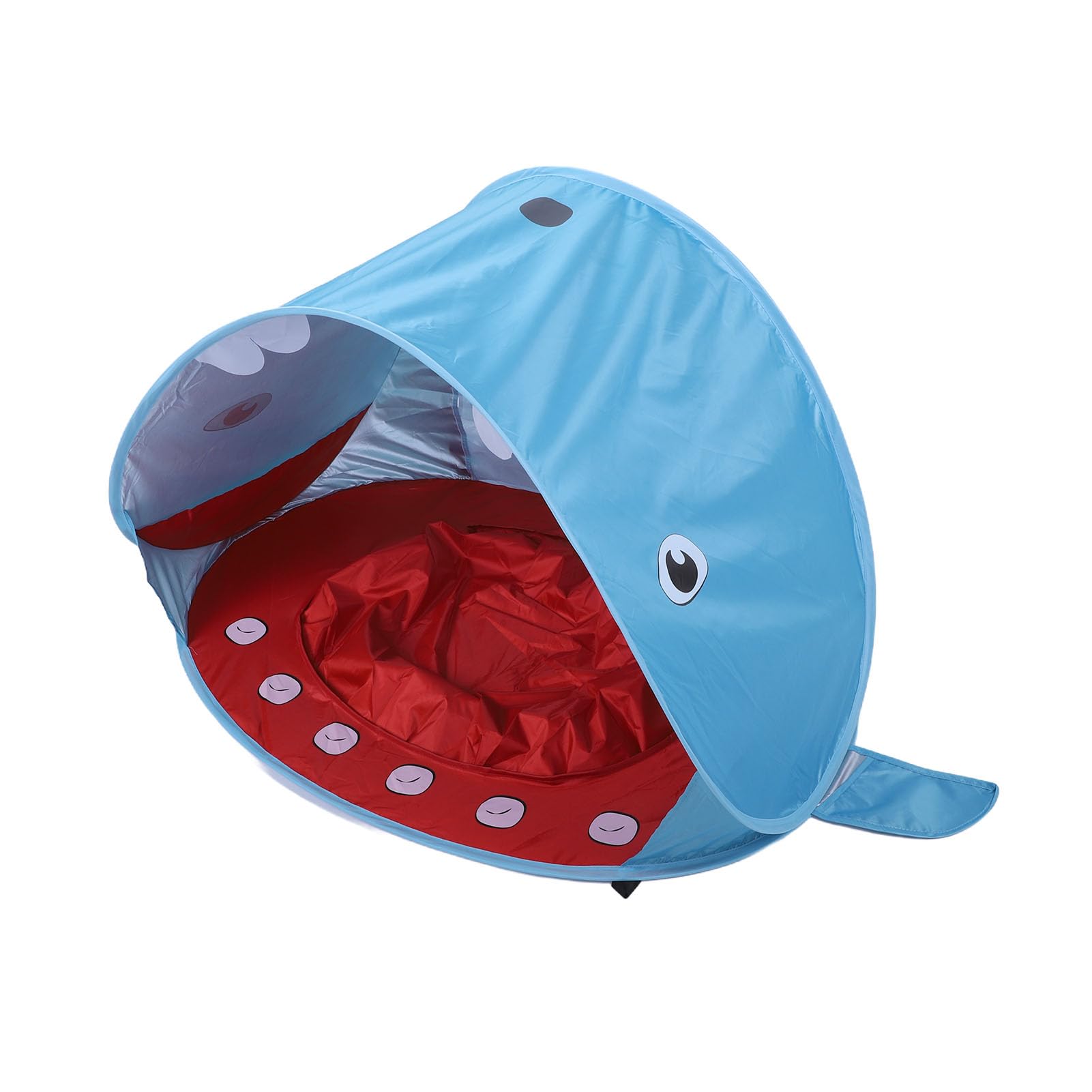 Alomejor Carpa de Playa para bebé, Refugio Solar Emergente de Poliéster con Piscina Incorporada, Carpa de Viaje para bebé con Forma de Ballena 47.24 X 31.5 X 27.56 Pulgadas para Uso en la Playa Al