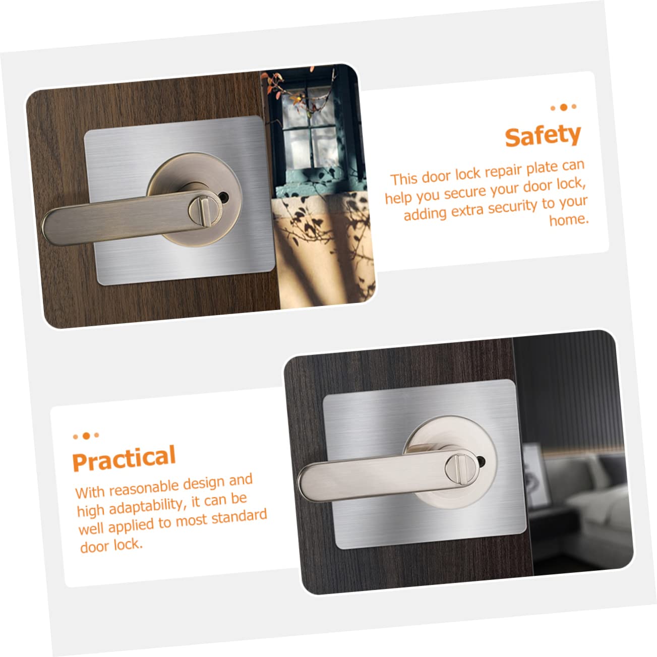 Tofficu 10 ensembles Pièce De Réparation De Serrure De Porte Gâche Plaque De Protection De Porte Plaque De Renfort De Porte Fix Renforcer Les Plaques De Porte Plaque De 2 pièces * 10