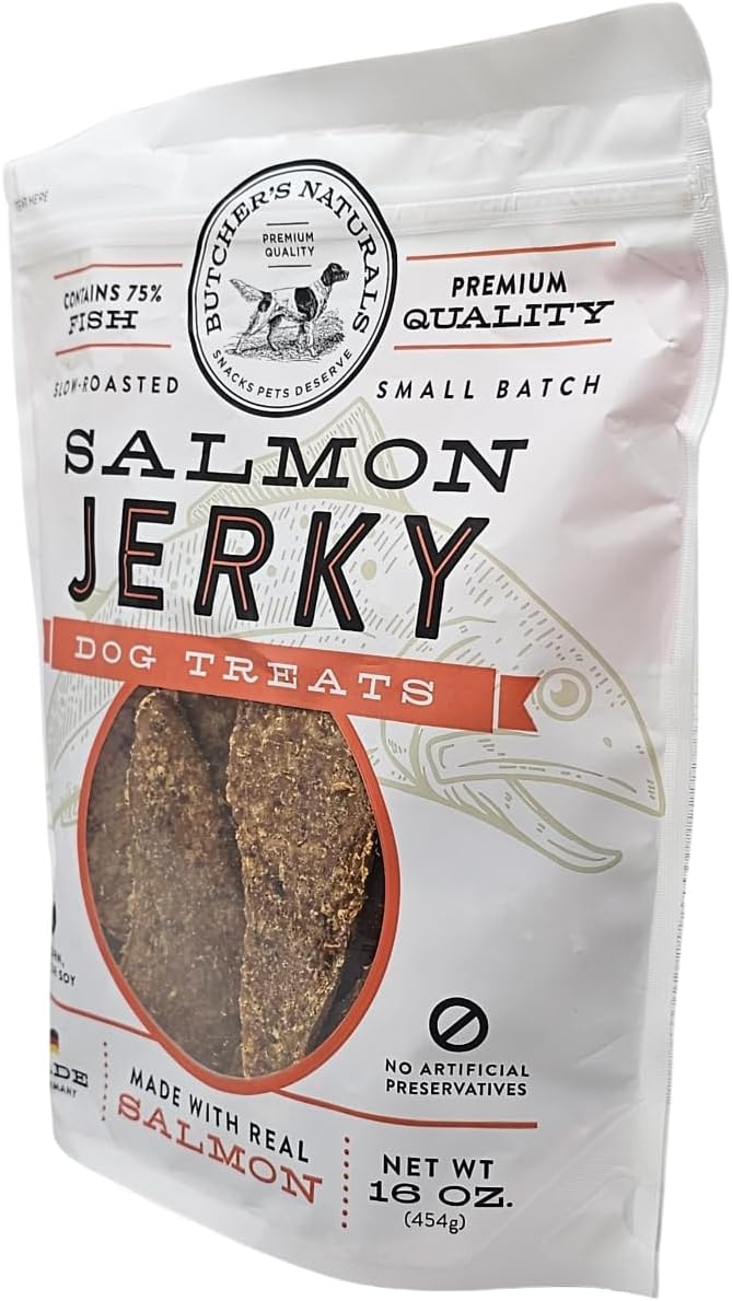 Butcher's Naturals Salmon Jerky Dog Treats, 16 Ounces