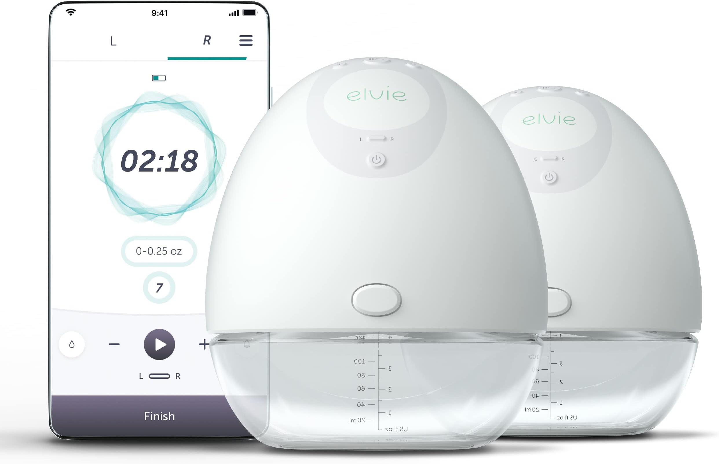 Breast Pump - Double, Wearable Breast Pump with App - The Smallest, Quietest - Portable Breast Pumps Hands Free & Discreet - 24mm/28mm Breast Shields Included