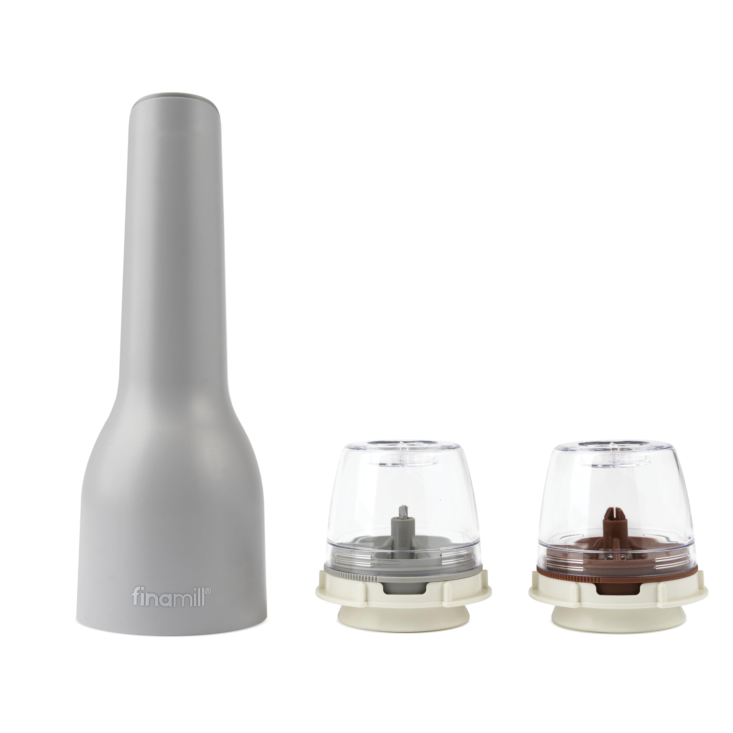FinaMill GP813437-111STO USB Gewürzmühlen-Set, Kunststoff, Steingrau