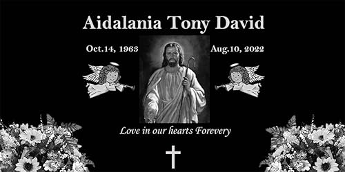 Miniatura 8 de Lápidas de cementerio, lápidas para tumbas, piedras conmemorativas, lápida plana (24 x 12 x 1.25 pulgadas)