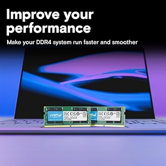 Crucial 32GB DDR4 RAM Kit (2x16GB), 3200MHz (PC4-25600) CL22 Laptop Memory, SODIMM 260-Pin, Downclockable to 2933/2666MHz, Compatible with 13th Gen Intel Core and AMD Ryzen 7000 - CT2K16G4SFRA32A