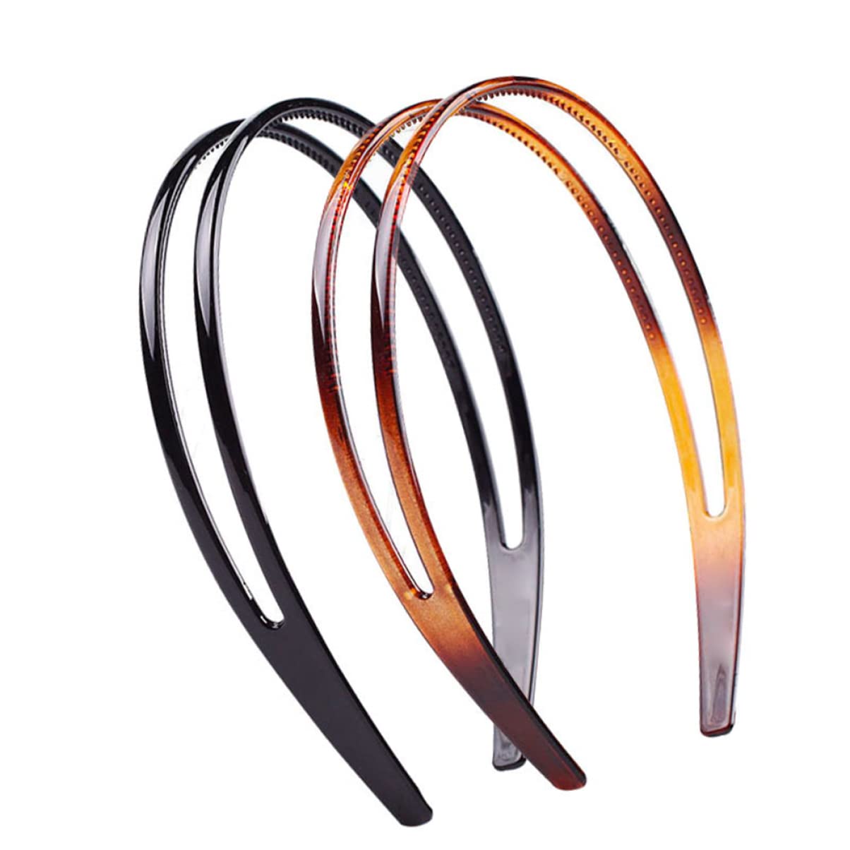 FRCOLOR 18pezzi Cerchietto Antiscivolo Doppia Riga Con Denti Per Donne e Ragazze Accessori Eleganti Per Ogni Occasione e Uso Quotidiano