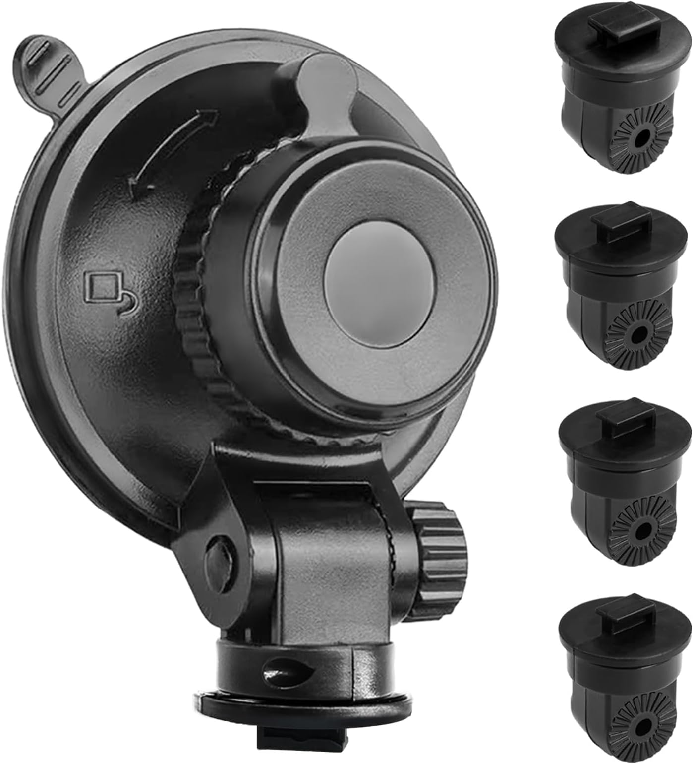 S504 Suction Cup Dash Cam Mount Holder (5th Gen) with 4pcs 360 Rotating Joints for Apeman Ssontong Biuone iZEEKER HaHoco and Most Other Car Dash Cameras