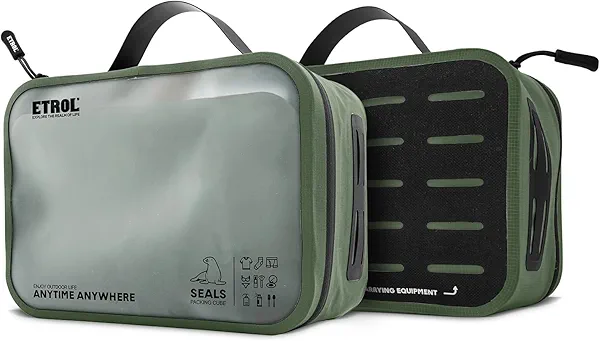 Generic Waterproof Travel Organizer & Toilet Bag, Olive Green