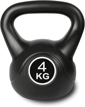 Kettlebell 4 kg Black Kettlebell Swing Barbell Round Weight Fitness Strength Training Ball Weight