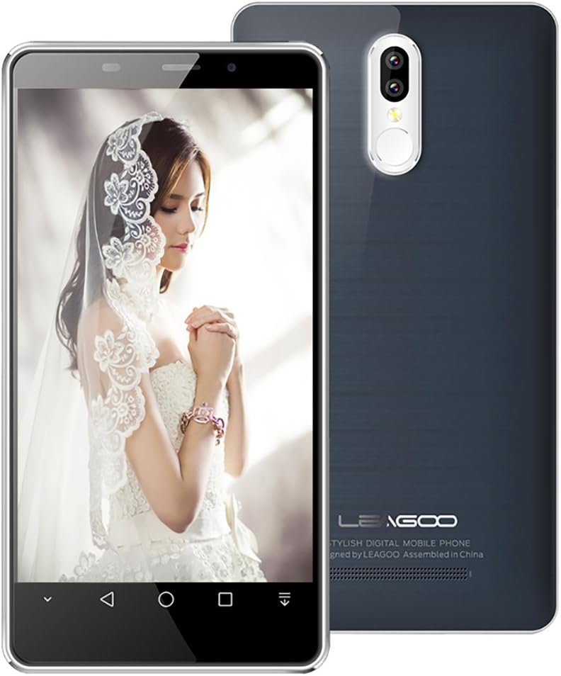 LEAGOO M8 Pro 5.7 Inch HD IPS Smartphone 4G Dual SIM Free Mobile Phones Freeme ( Android 6.0 ) MT6737 1.3GHz Quad Core 2GB RAM 16GB ROM 13MP + 5MP Dual Rear Camera Fingerprint 3500mAh Battery (Titanium Grey)