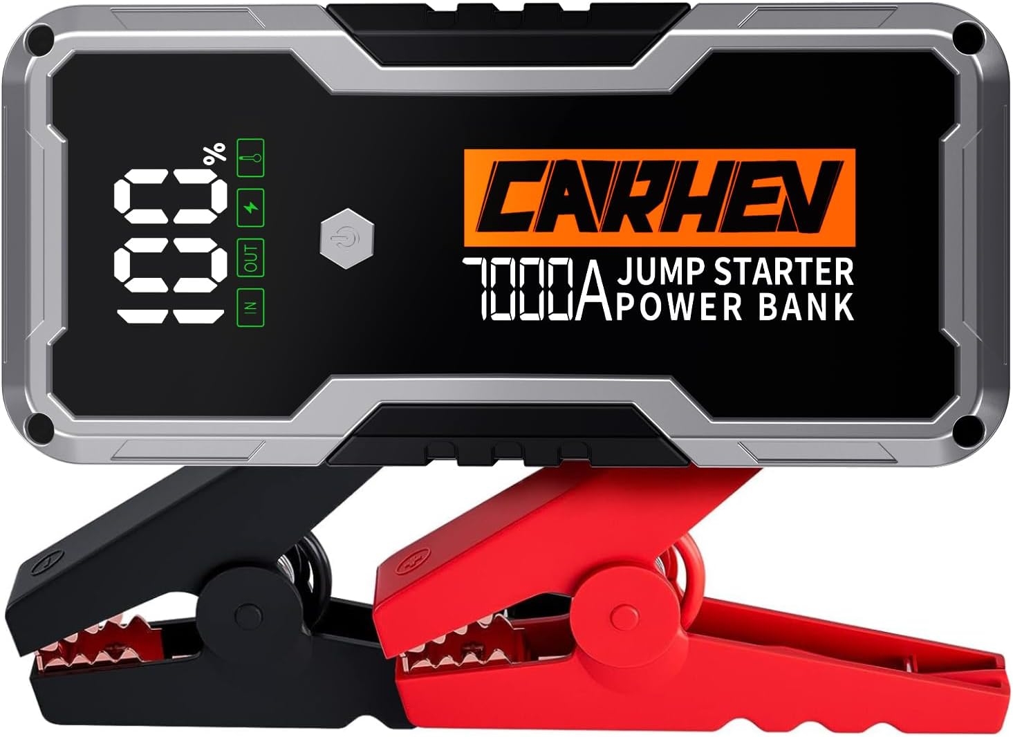 CARHEV 7000A jump starter car battery booster with fast charging USB ports