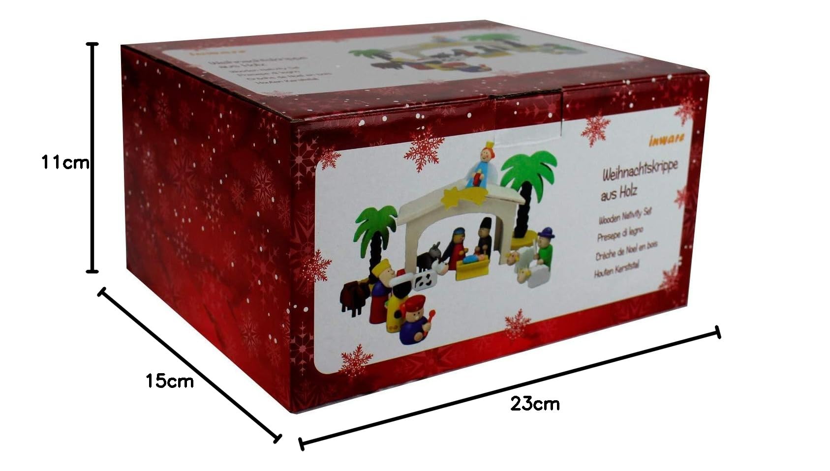 Inware 22094 - Weihnachtskrippe aus Holz