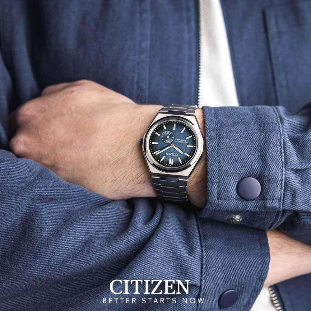 Citizen NK5020 Herren-Automatik-Uhr Zenshin 60 Super Titanium mit Titan Gliederband und Saphirglas