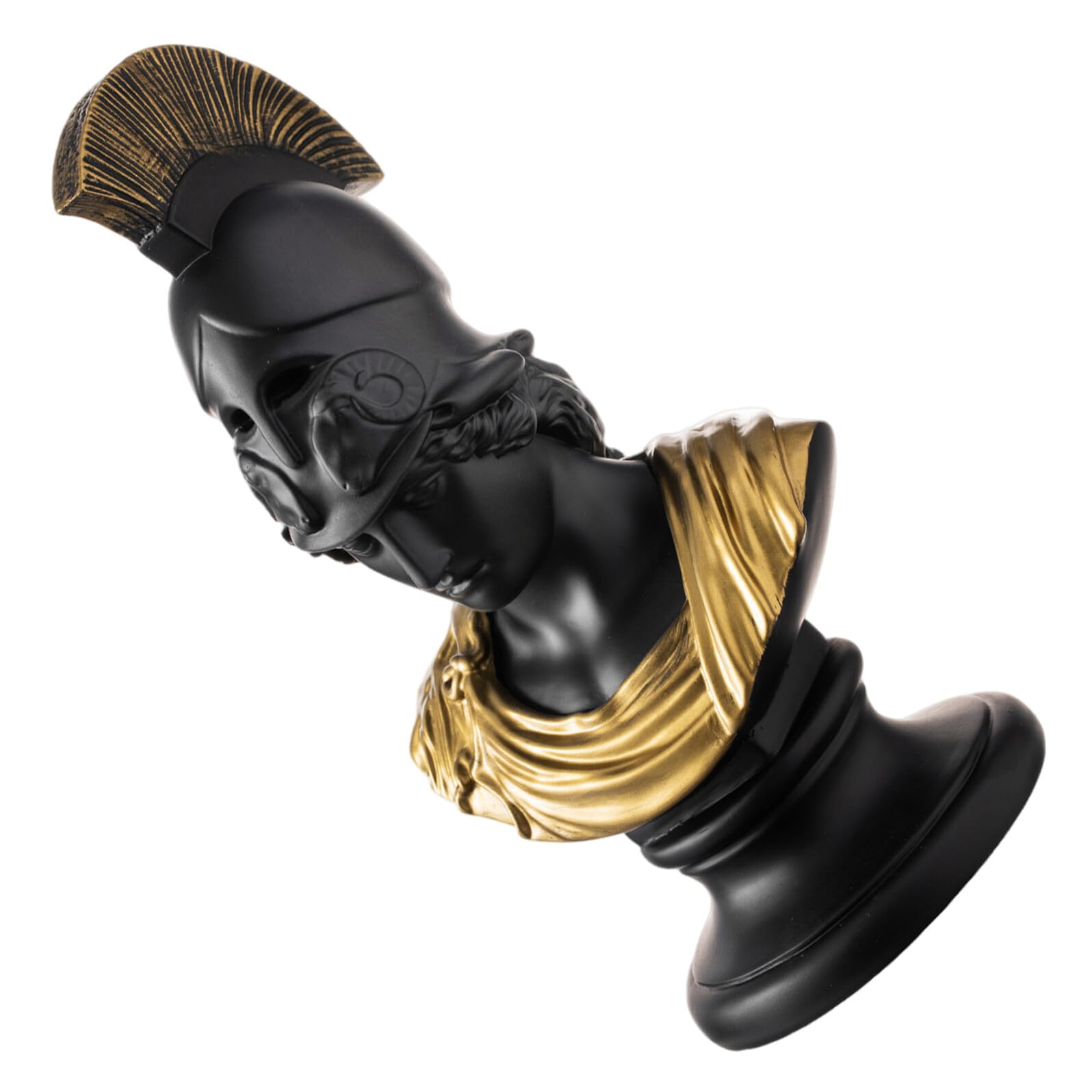 Cabilock Portapenne in Resina a Forma di Guerriero Romano Organizer da Scrivania per Ufficio Contenitore per Penne e Cancelleria Design Scultura Decorativa Nera Accessorio Multifunzione