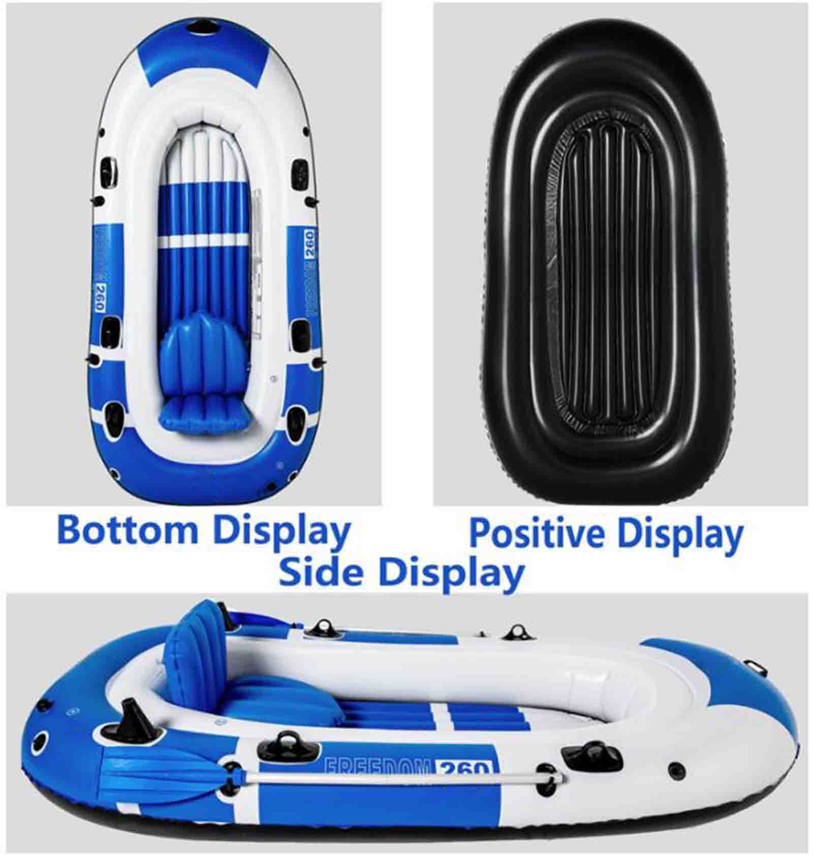 FJAUOQ Bateau Gonflable Bateau en Caoutchouc Bateau De PêChe éPaissi Bateau d'assaut à Fond Dur Kayak Bateau Dur Seule Artisanat AéRoglisseur Sports Nautiques