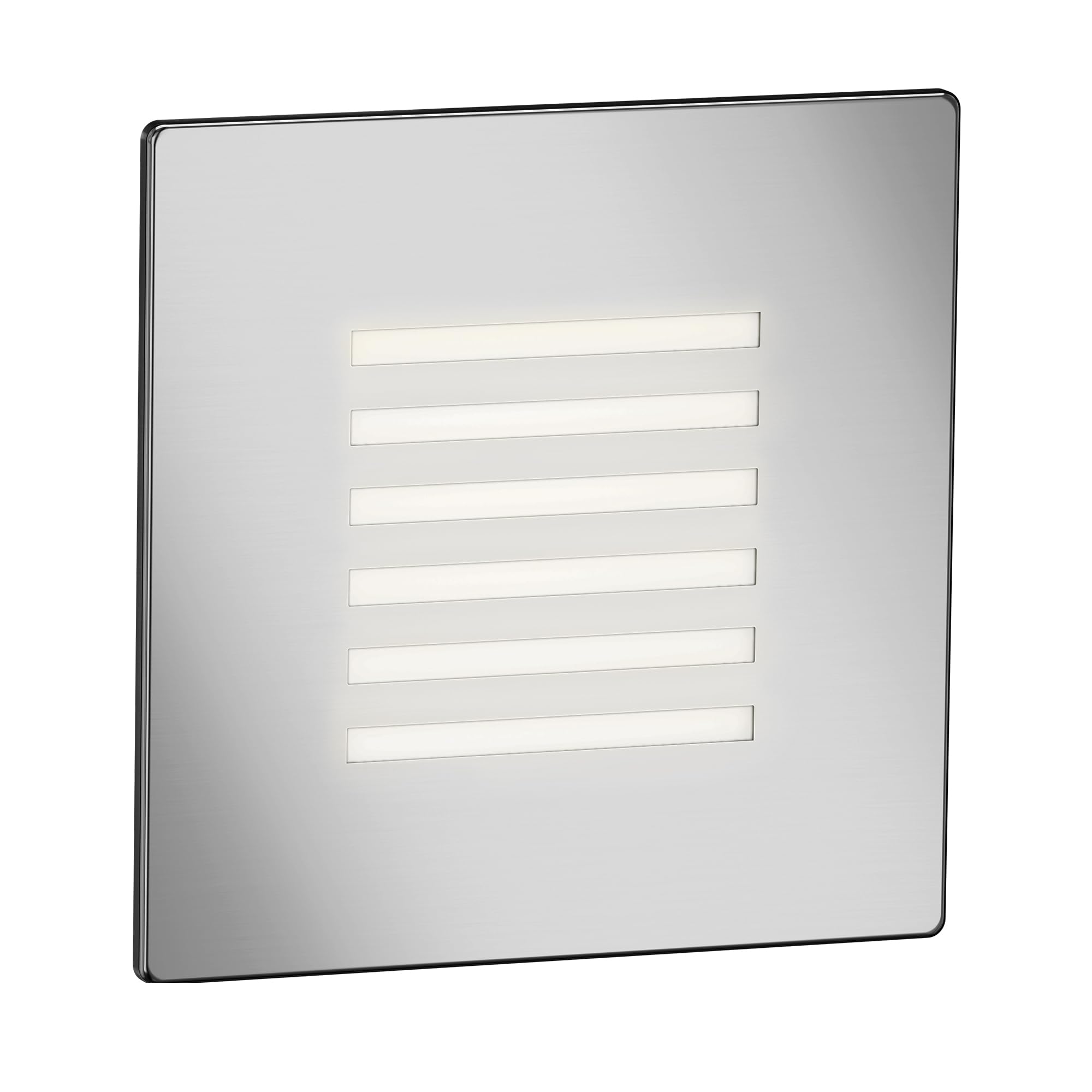 ledscom.de LED Treppenlicht/Wandeinbauleuchte FEX für innen und außen, Gitter, eckig, edelstahl, 85 x 85mm, warmweiß