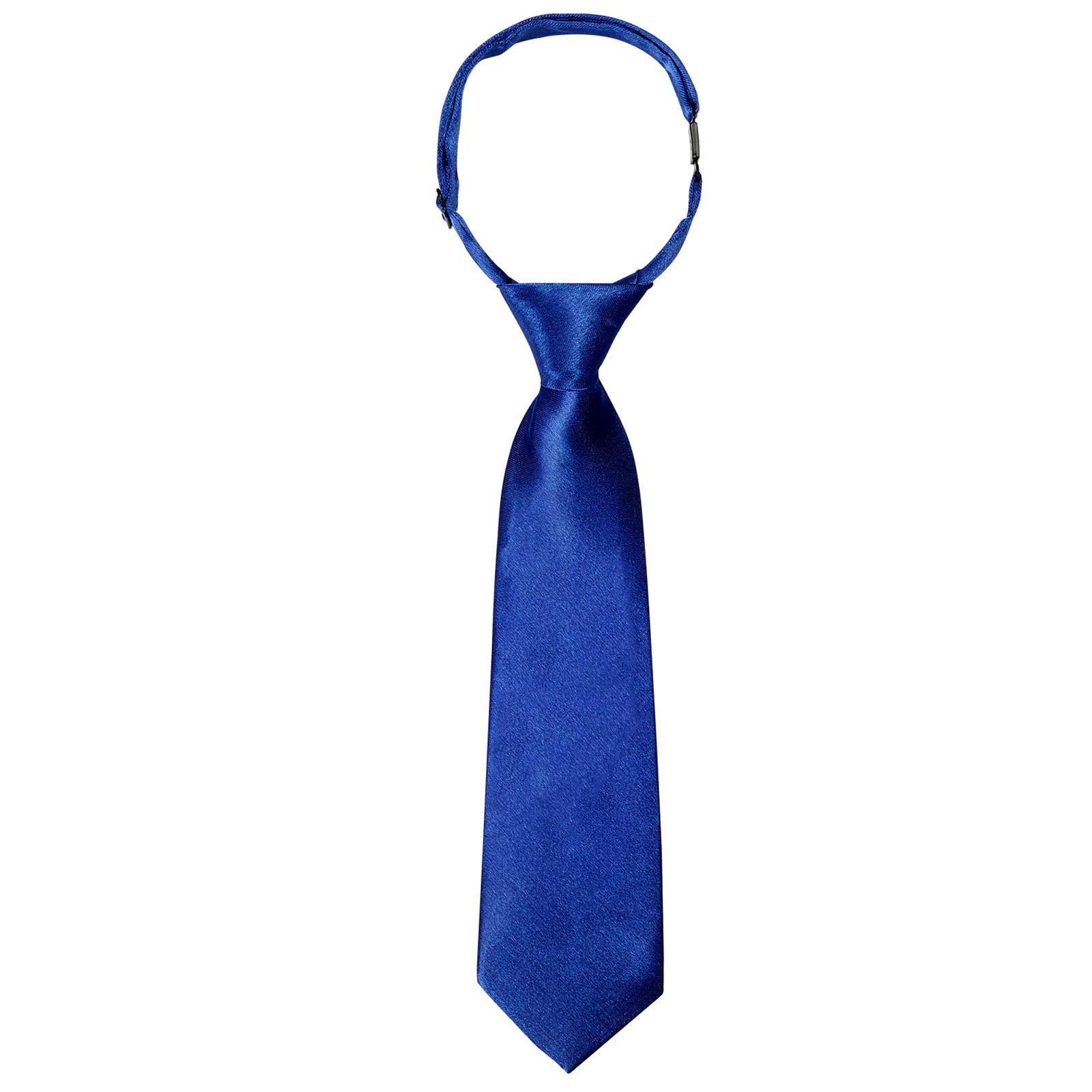 KajeerTies for Kids Boys Necktie Adjustable - Woven Little Boys Pre-tied for Kids Formal Wedding Graduation School Uniforms (Royal blue, M (age 5 years - 14 years))