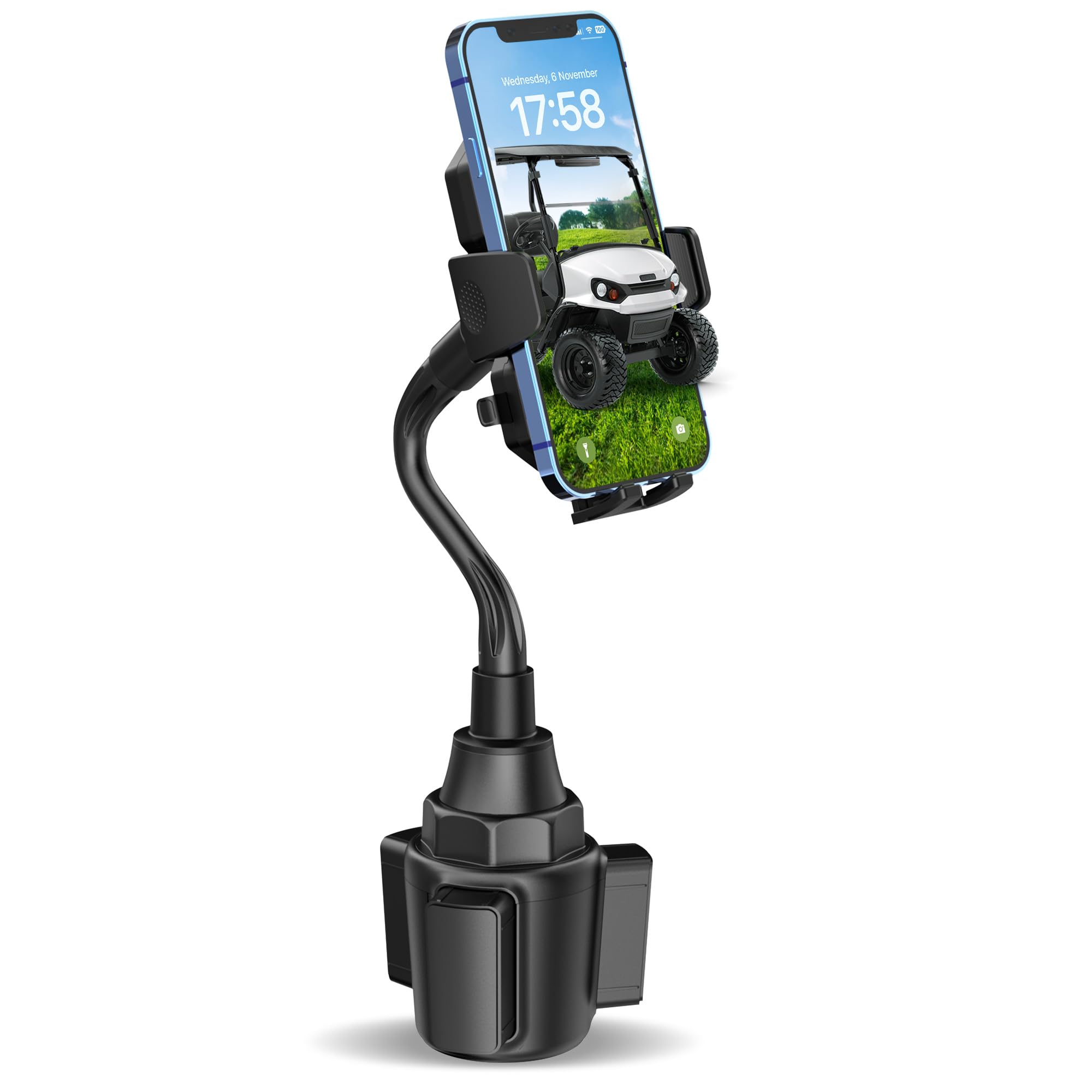 10L0L Soporte de teléfono para carrito de golf, soporte universal para teléfono para carritos de golf, se adapta a teléfonos celulares de 4.7 a 6.8 pulgadas para EZGO, coche club, Yamaha, también para