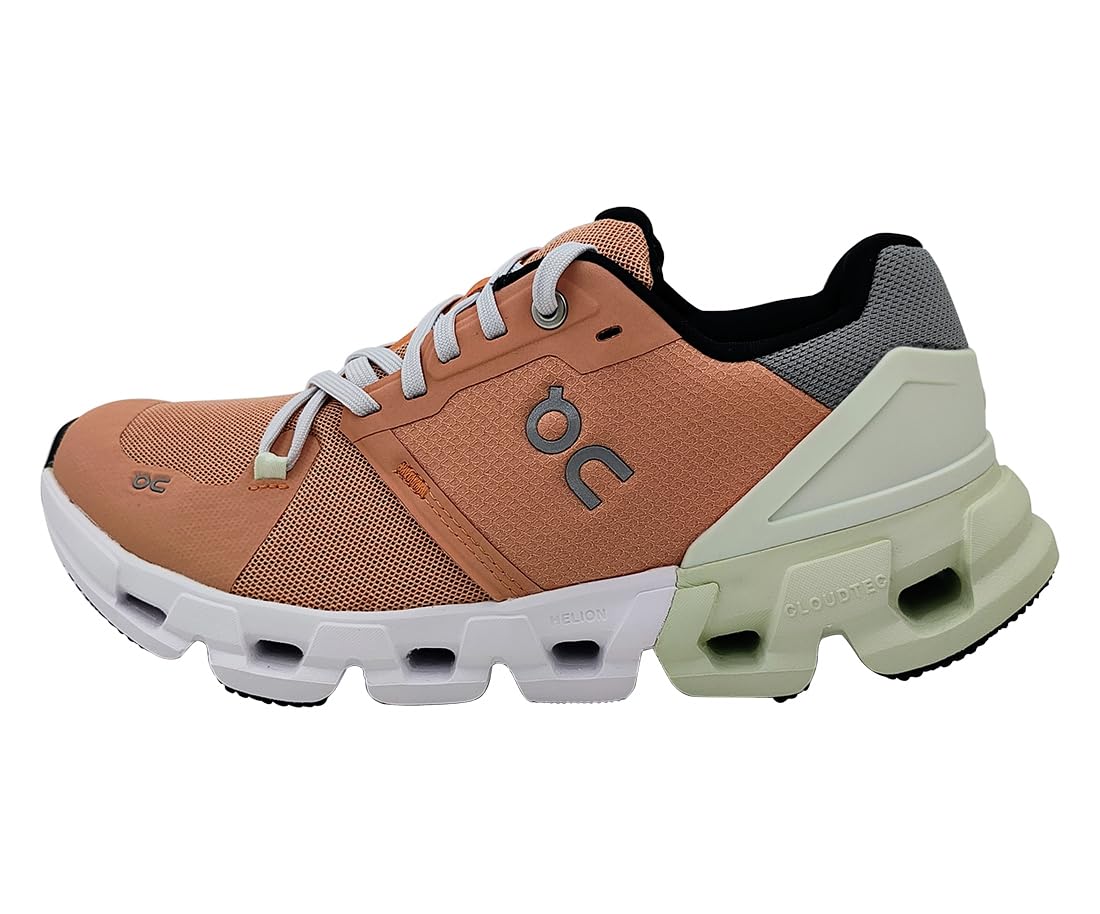 On Cloudflyer V4 Women Shoes Size 11, Color: Peach/Aloe/Burnt Orange