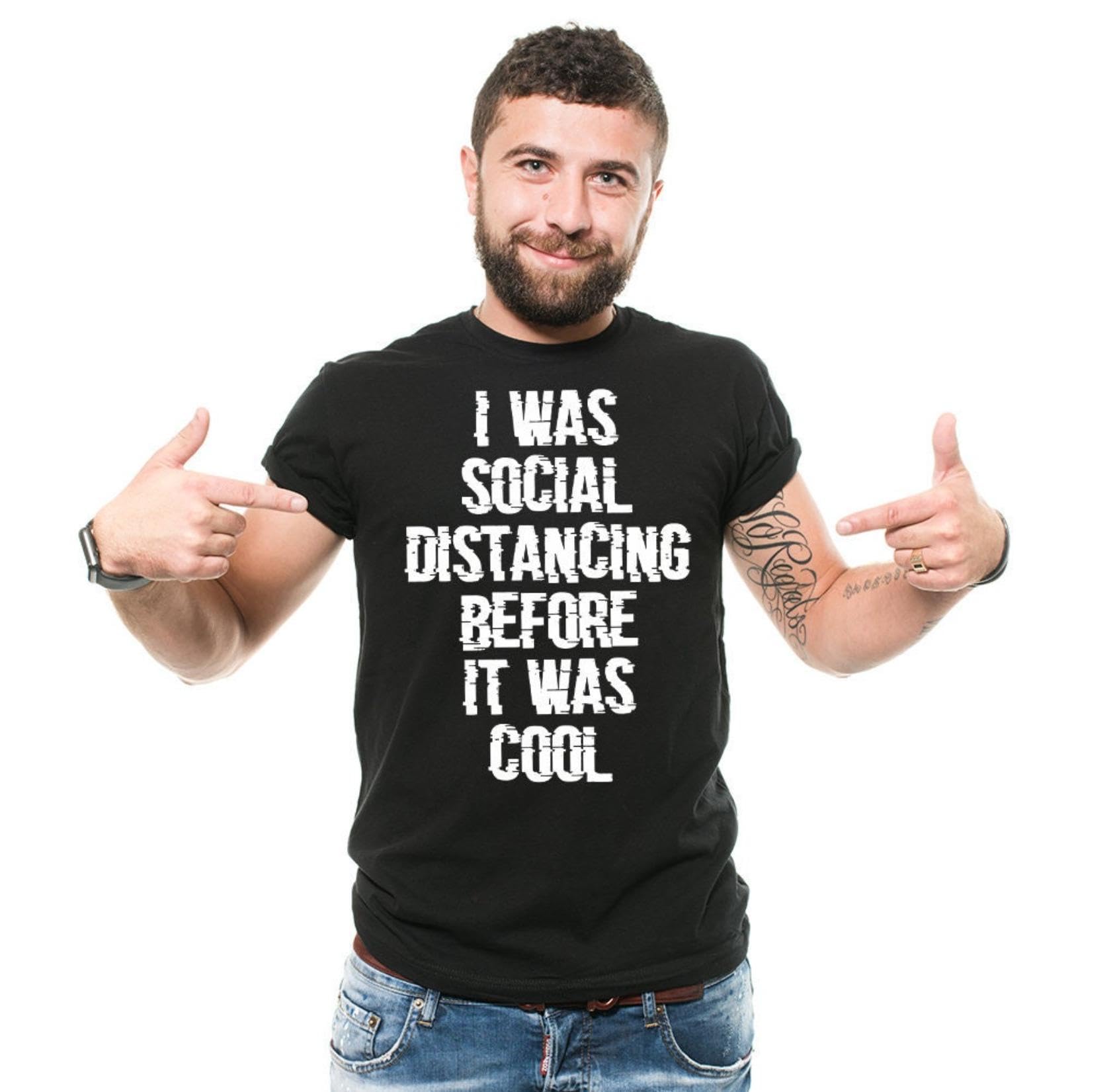 GenericSocial Distancing T-Shirt Stay Home Social Quarantine T-Shirt T Shirts Tshirt -Size 3XL