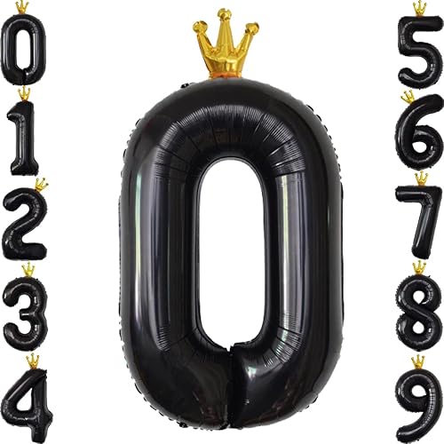 Globo con el número 0  Grande, 40 pulgadas  Globos digitales de aluminio de helio  Globos de cumpleaños para niñas y mujeres, 10, 20, 30, 40, 50,