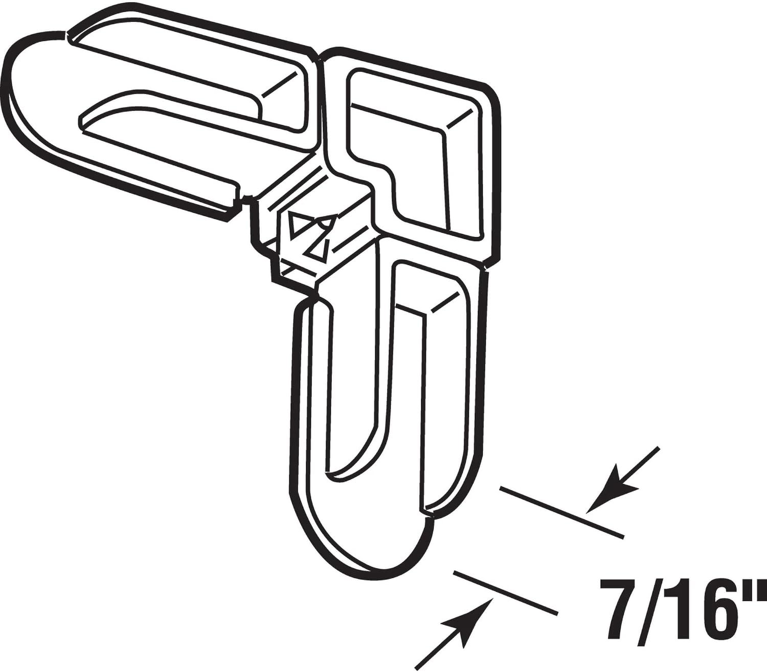 Prime-Line MP7726-50 Screen Frame Corner, 7/16 In. x 3/4 In., White Plastic (50 Pack)