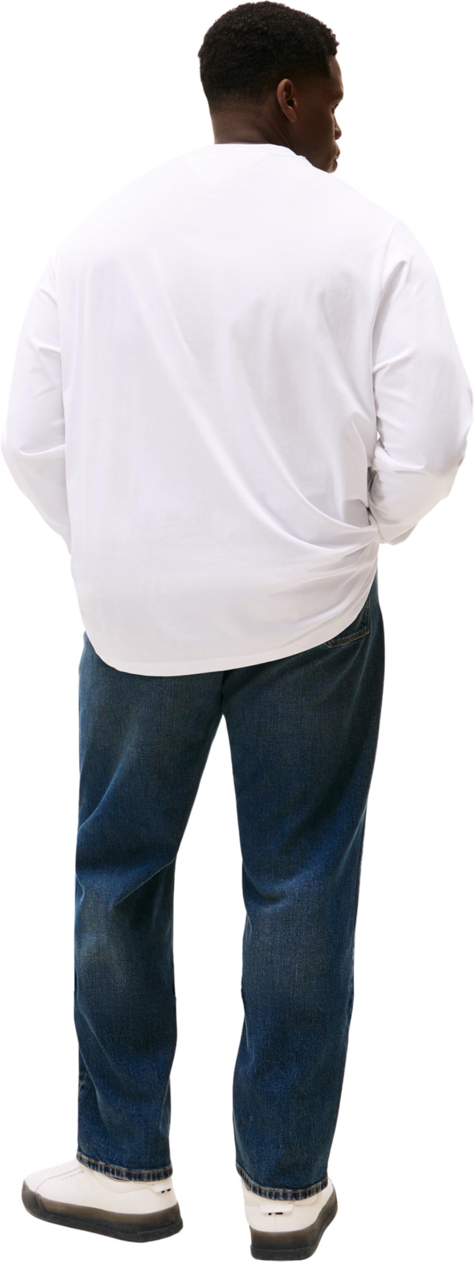 Tommy Hilfiger T-Shirt Manches Longues Homme Stretch Slim Fit avec Col Ras-du-Cou