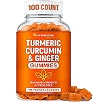 Turmeric Gummies for Adults and Kids | Max Strength Turmeric and Ginger Supplement | Vegan Organic Natural Turmeric Curcumin Gummies for Overall Health | Best Curcumin Supplement with Ginger