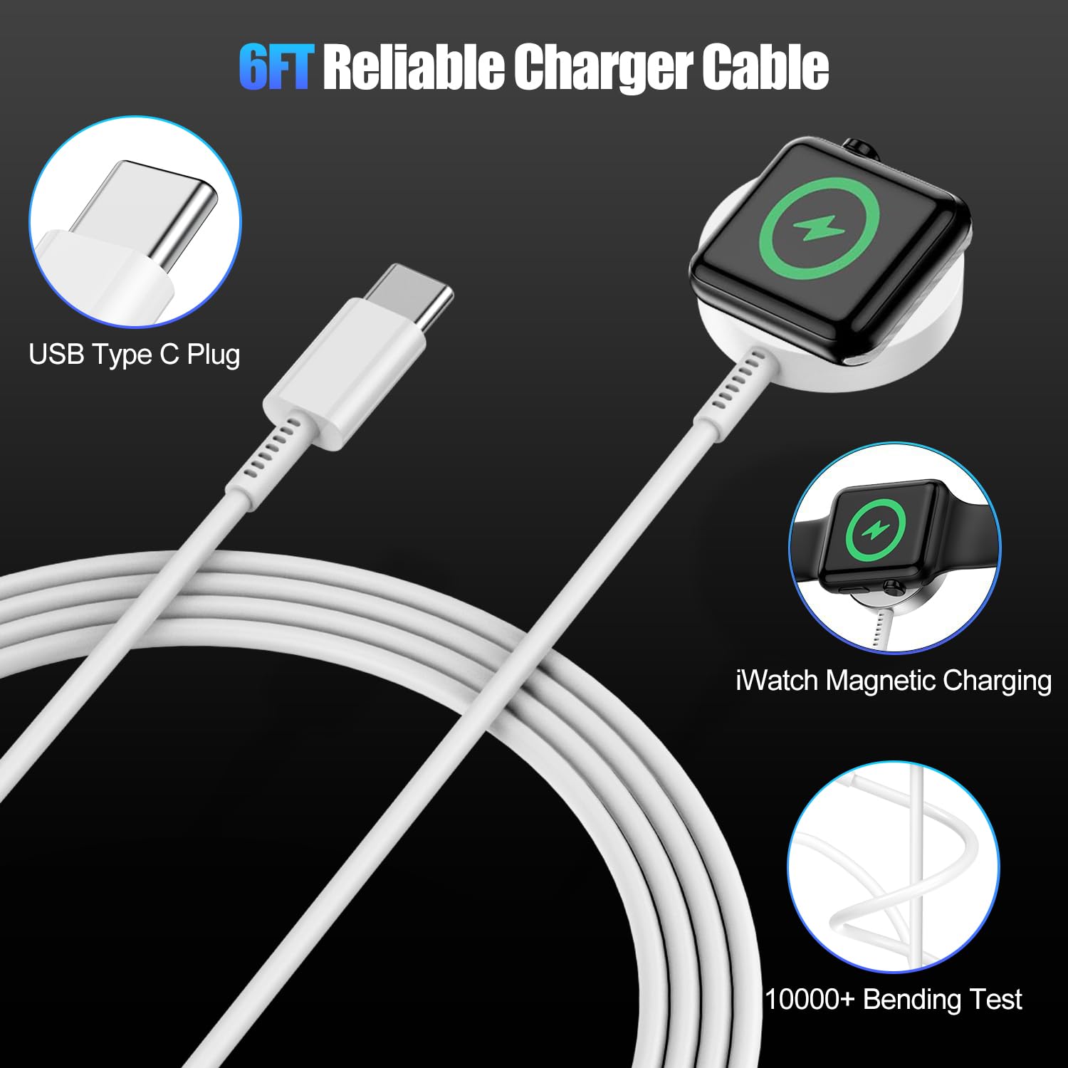MFi certified Apple Watch 7 magnetic charging cable comparison