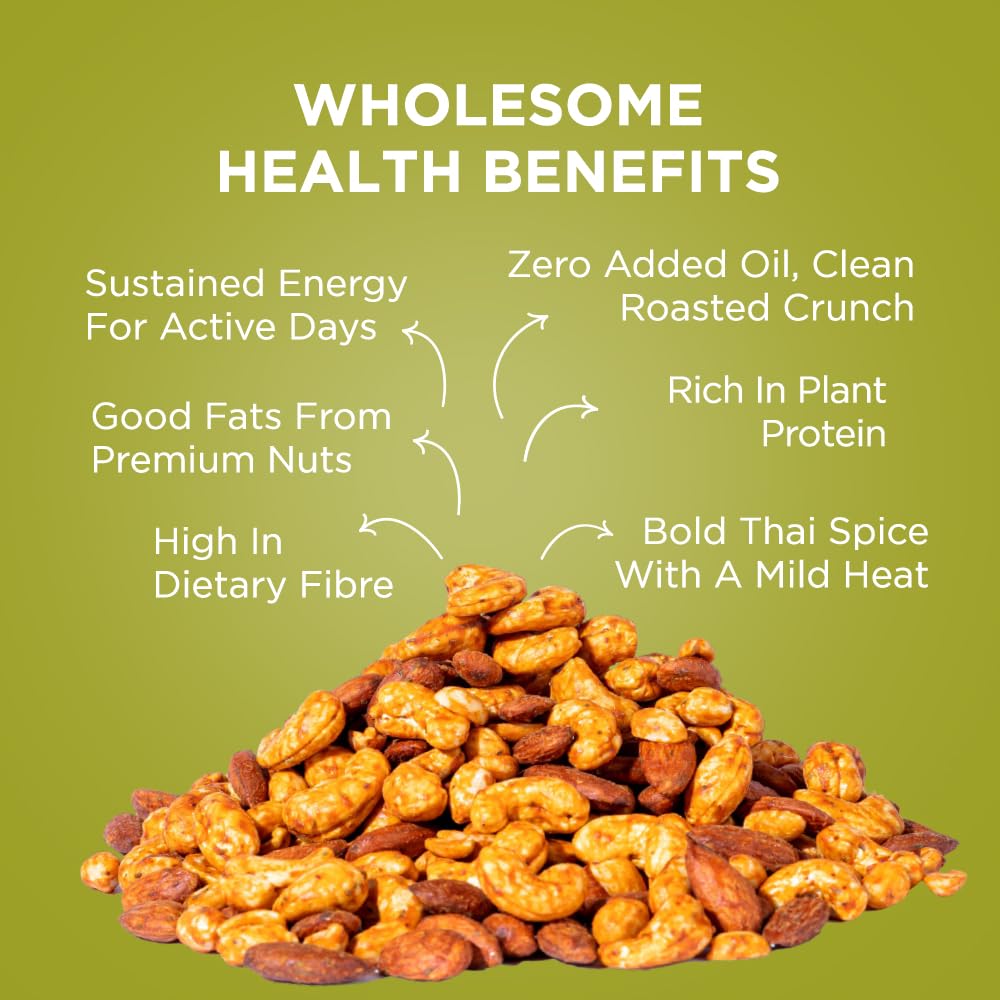 Nutty Gritties Thai Chilli Blend Trail Mix 200g - Roasted Spicy Flavoured Almonds, Cashews and Peanuts| Healthy Party Snack | Dry Roasted, Non Fried, Zero Oil, Crunchy, Tasty 2
