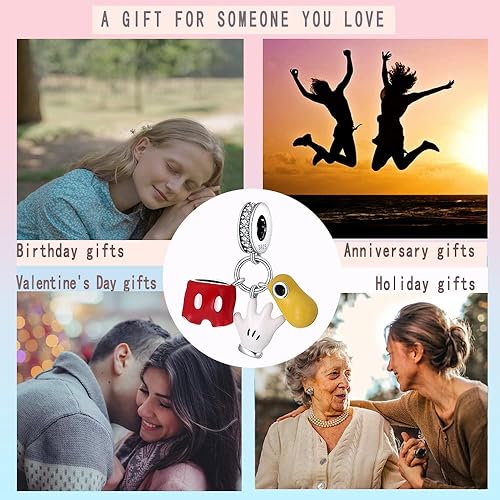 Miniatura 6 de LNQOBU Happy Life - Colgante para pulseras de abalorios, plata de ley 925 para mujer y niña (con un espaciador de cuentas)