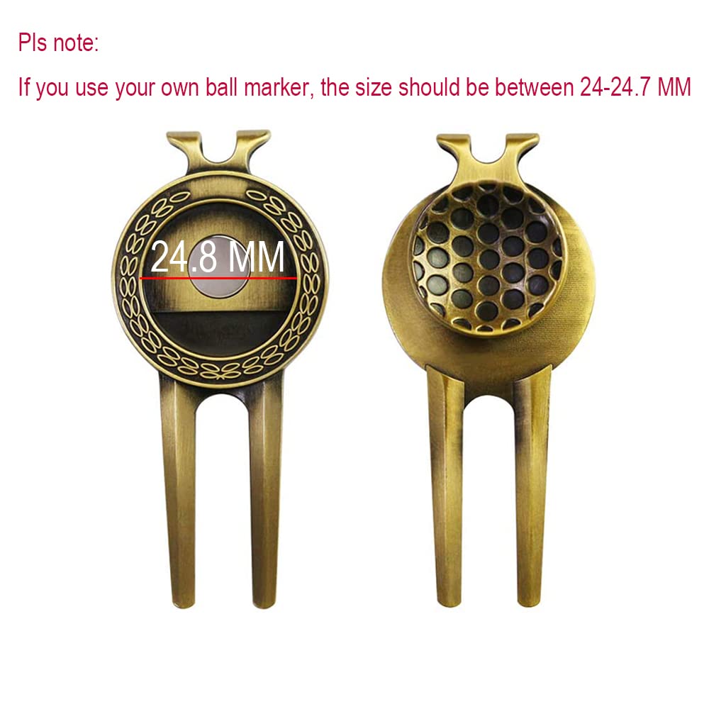 Herramienta de reparación de divot de golf con marcador de pelota de calavera de palo de golf, regalo de golf para golfista (club)
