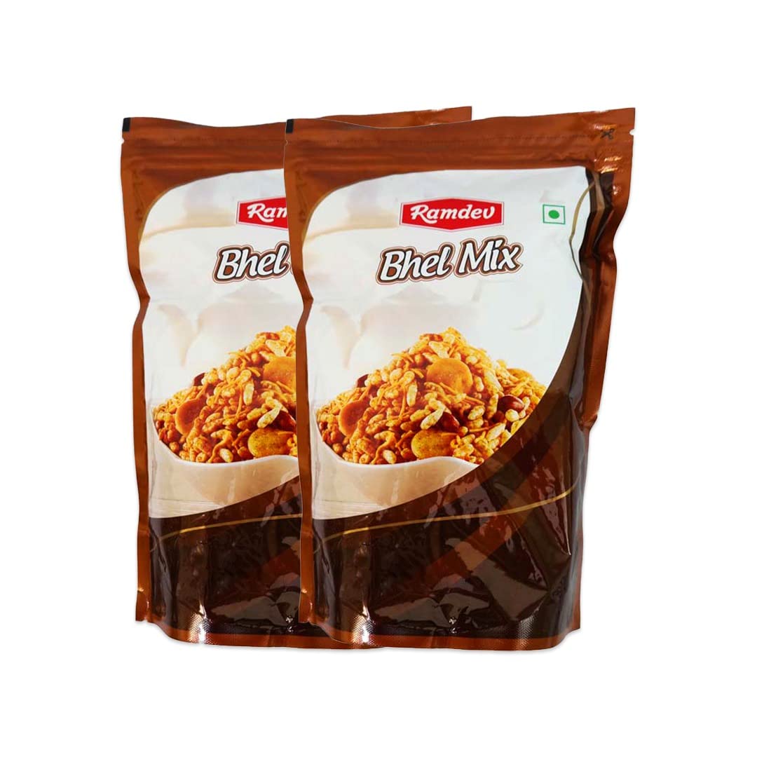 – Ramdev | Bhel Mix | 400G | Tea Time Snacks | Indian Origin |Tasty and Healthy (Pack of 2)