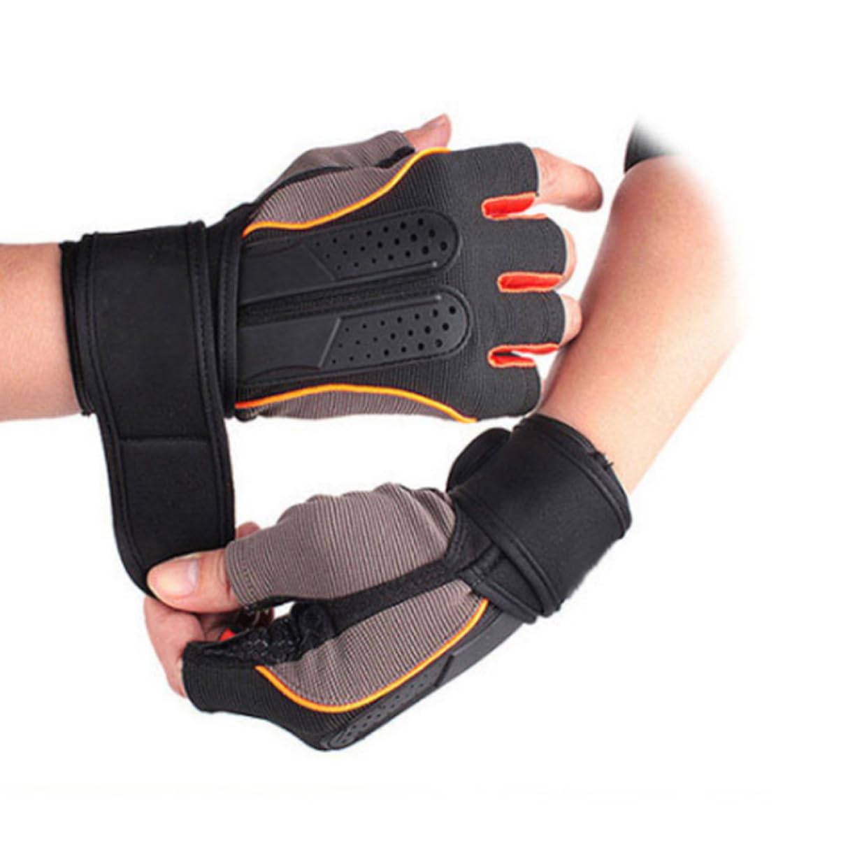 INOOMP 3 Paires De De Gymnastique pour Femmes d'exercice pour Hommes sans Doigts De Musculation Hommes D'Haltérophilie Demi-Doigt De Gymnastique avec